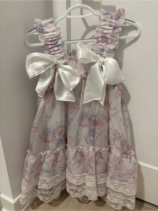 Selkie Dresses & Skirts - Selkie White Dress with Pastel Floral Accents